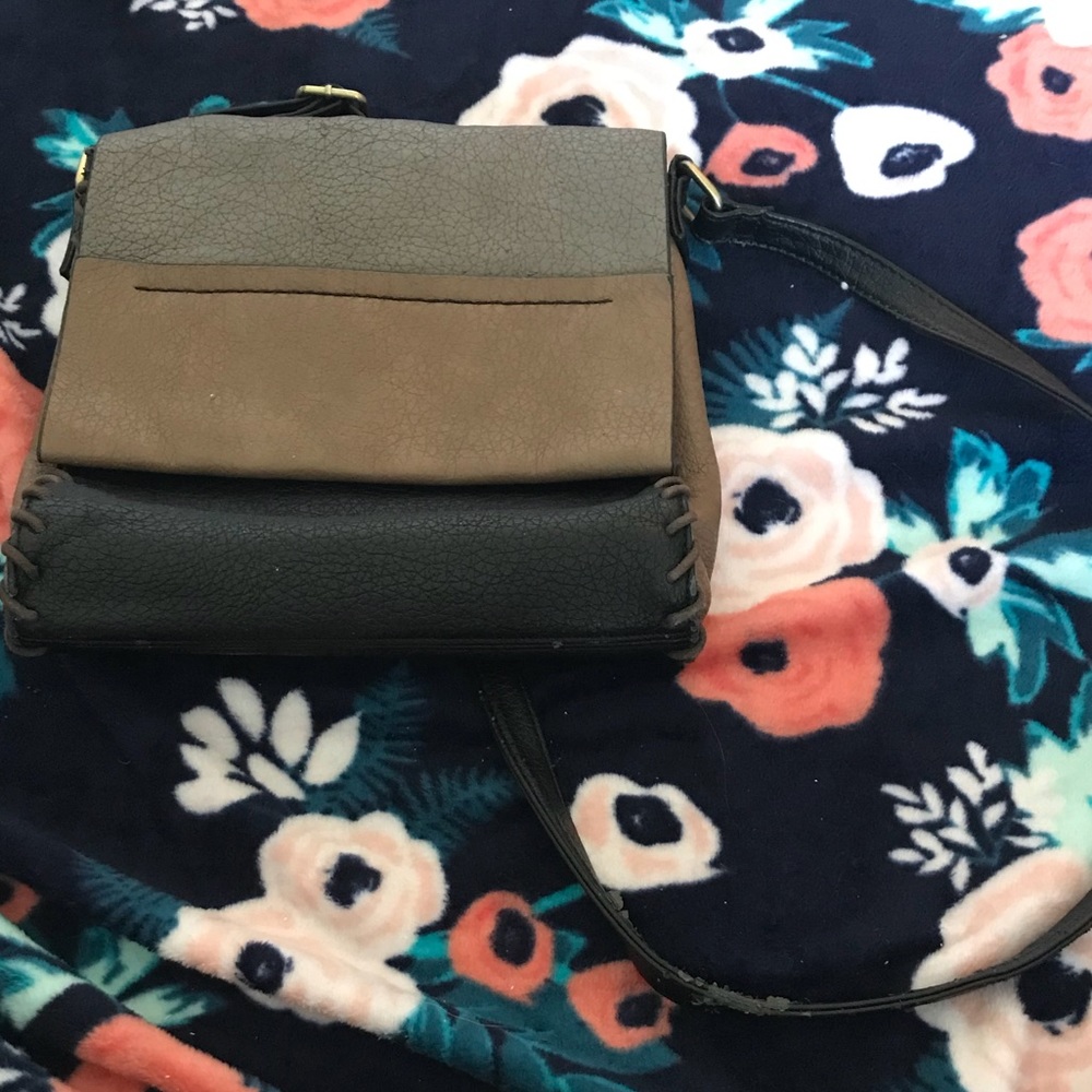Grey/Tan/Black Crossbody